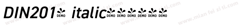 DIN2014 italic字体转换